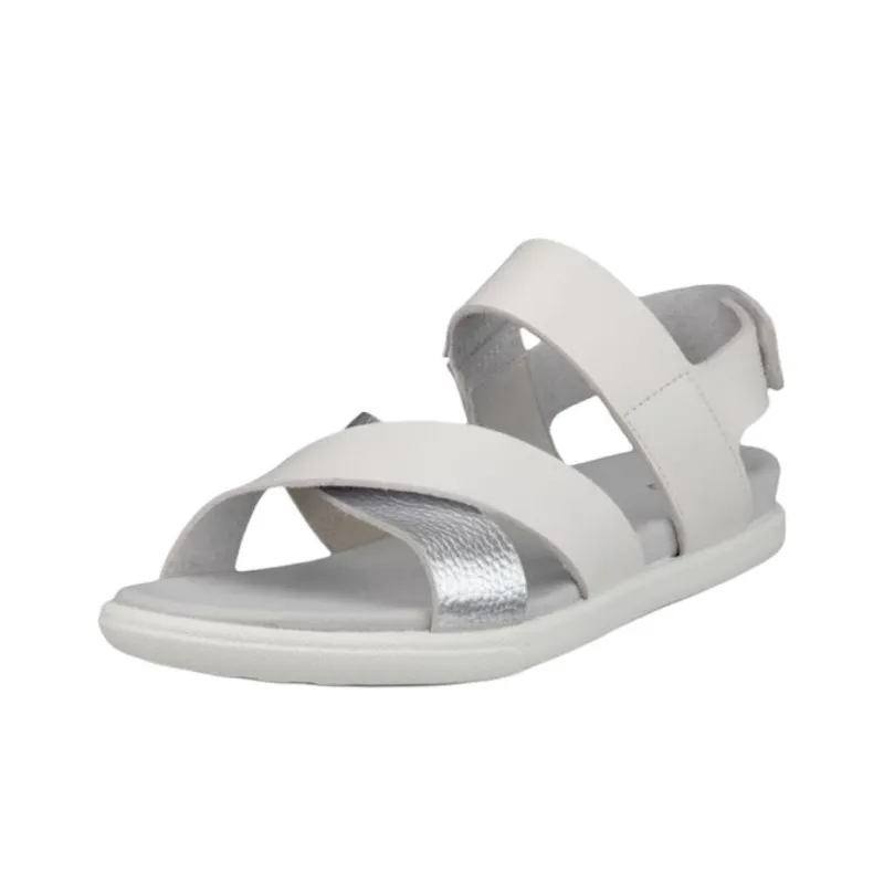 Ecco Samara One Strap Sandals Women's Gray-1