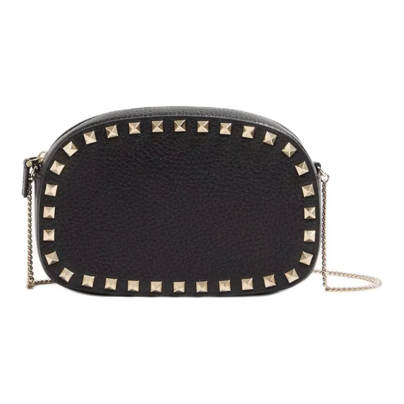 Valentino Cow Leather Shoulder Bag Mini Women's Black-0