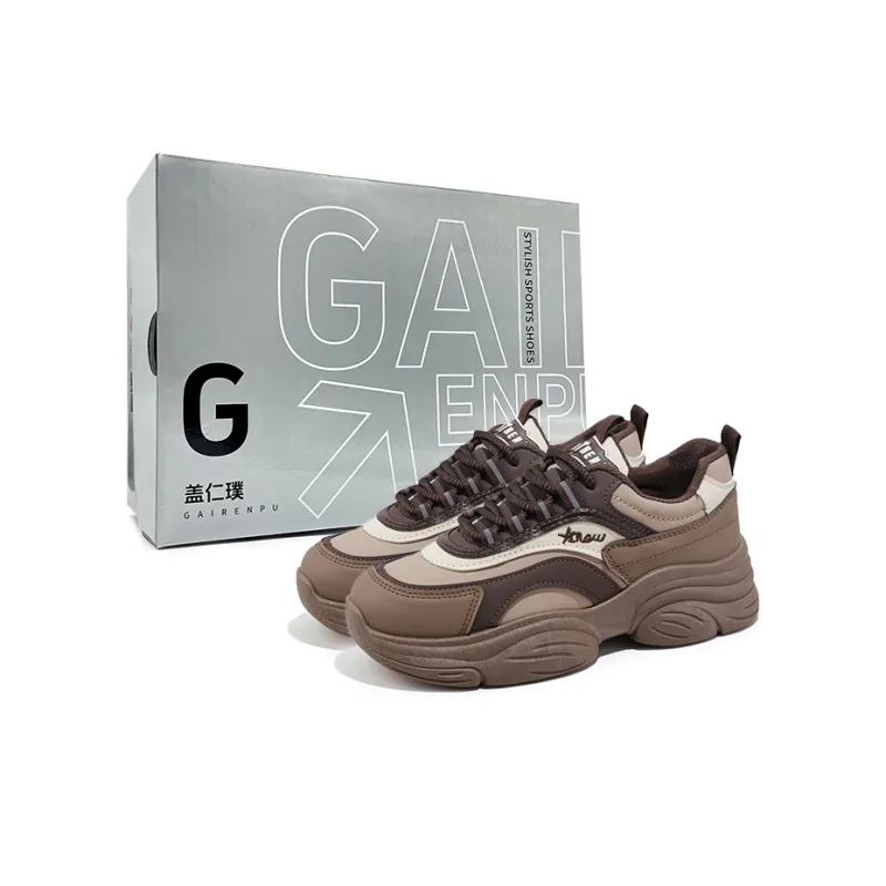 Gai Renpu Slip Resistant, Breathable, And Supportive Low Top Chunky Sneakers Women's-6