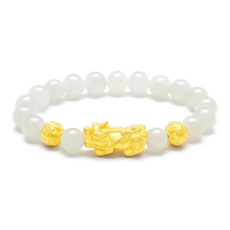 MAX&LOVE White Jade Bodhi Bracelets Unisex-0