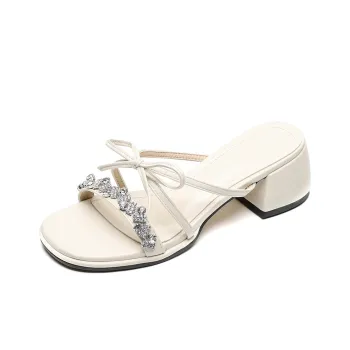 MADALLO Slide Slippers Women's Apricot/Silver