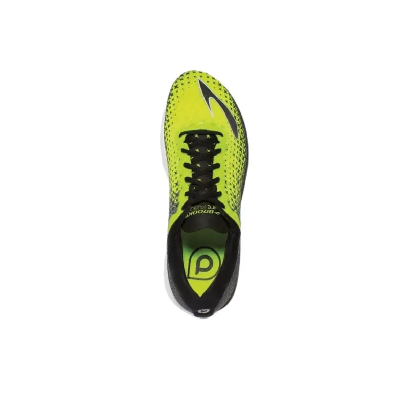 Brooks Anti Slip Wear Resistant Low Top Running Shoes Men's Black Green-4