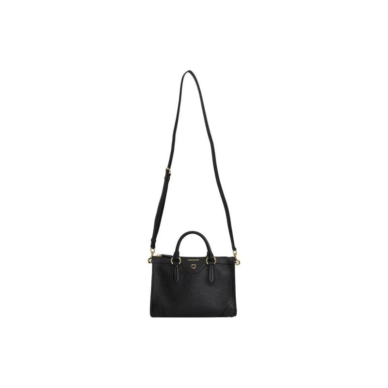 FERRAGAMO Adjustable Strap Tote Bag, Shopping Bag, Shoulder Bag, Crossbody Bag, Handbag Women's Black-5