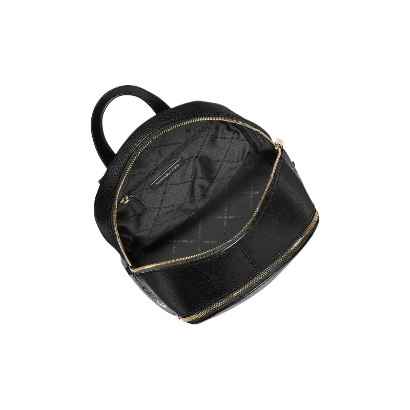MICHAEL KORS Rhea Leather Backpack Medium Size Women's Black-2