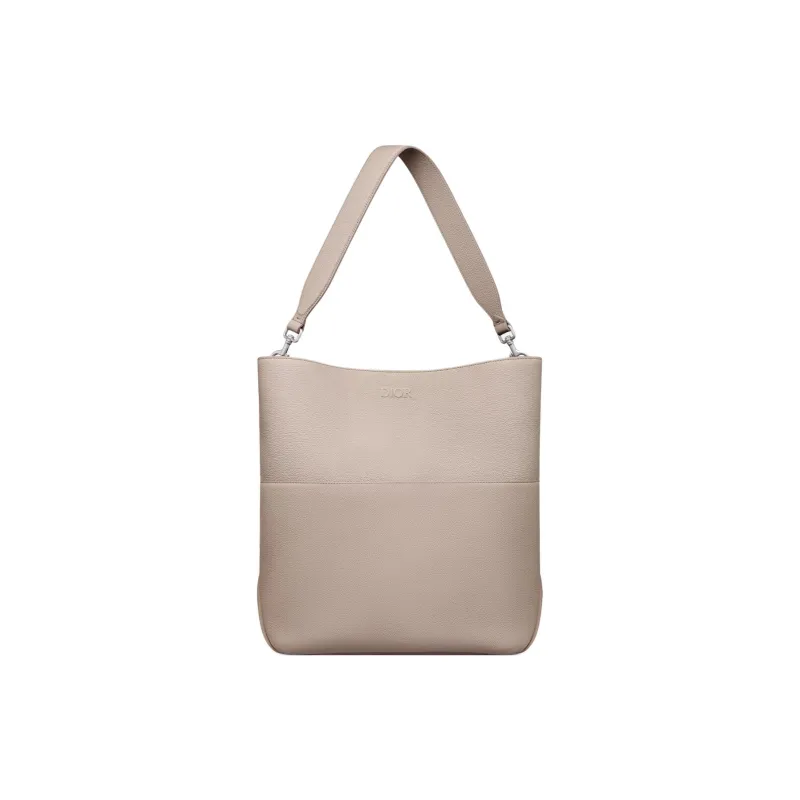 DIOR Calfskin Hobo Bag Shoulder Bag Unisex Beige-0