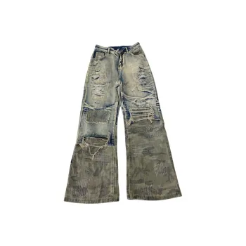 MGXEK Jeans Unisex Camouflage