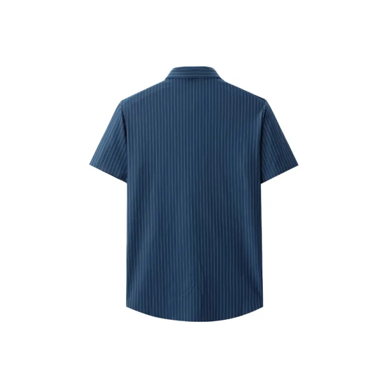 ARTSDON Shirts Men Navy Blue Stripes-1