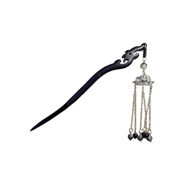 Pink Empress Wooden Hairpins Women's-0