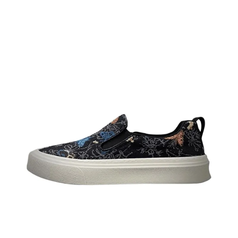 Ruomini Breathable Low Top Canvas Shoes Men's Black-0