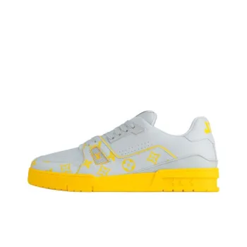 LOUIS VUITTON Trainer Low Top Skateboard Shoes Men's Gray
