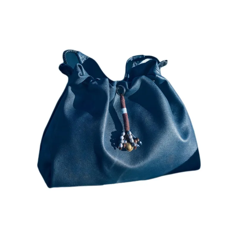 Songmont Cow Leather With Fabric Bag Charm Bag Merch Unisex Yellow Green & Brown Blue Color Block-4