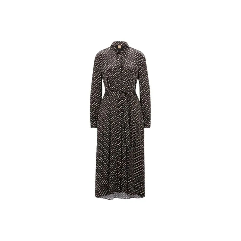 HUGO BOSS FW22 Long Sleeved Dress Women's Mixed Color-0