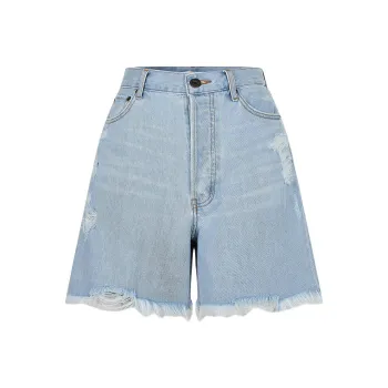 MOUSSY Denim Shorts Women's Light Blue