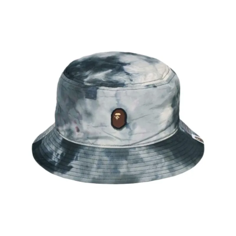 A BATHING APE Polyester, Nylon Bucket Hats Unisex Black/Blue-1
