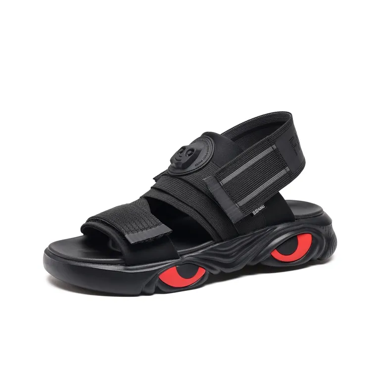 HUNU Beach Sandals Men Black-1