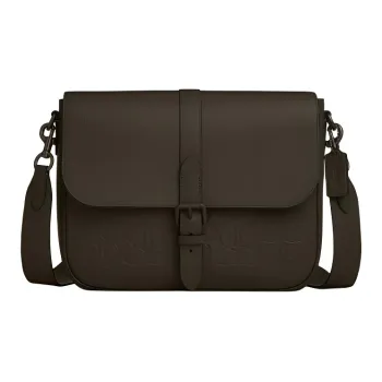 COACH WARNER Cow Leather Messenger Bag, Shoulder Bag Large Size Men's Olive Green