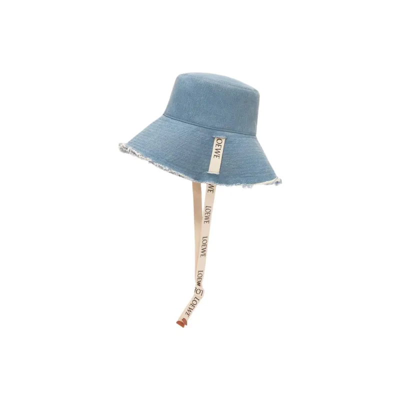 LOEWE Cotton Bucket Hats Women's Blue-2
