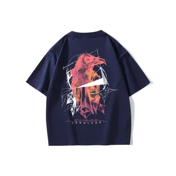 FONDLOOK T Shirts Unisex Navy Blue