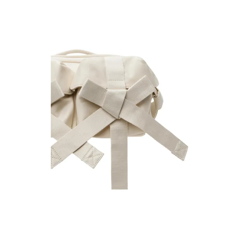 SIMONE ROCHA Satin Messenger Bag, Handbag Men's White-3