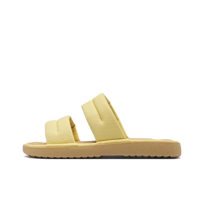 AGSDON Slide Slippers Women's Beige/Yellow/Blue-7