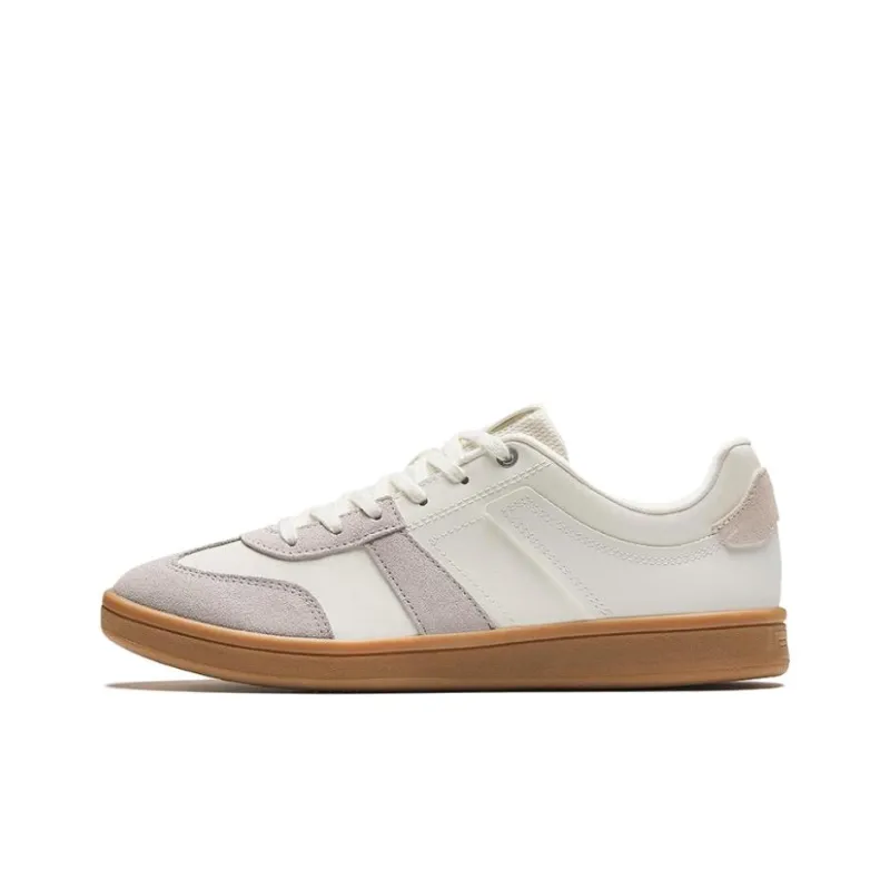 Anta German Training Lightweight Low-Top Skateboard Shoes Women's White Gray-0