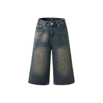 YINLEI Denim Shorts Men Rusty Blue