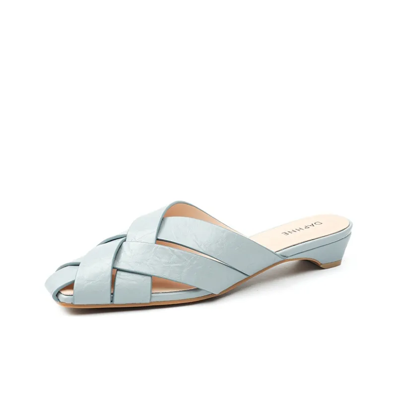 DAPHNE Rubber Sole Slip Resistant Closed Toe Slippers Women's-6