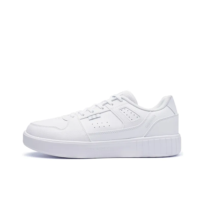 361° Anti Slip Wear Resistant Low Top Skateboard Shoes Men's White Gray-0