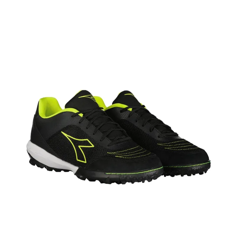 Diadora TF Turf Anti Slip Wear Resistant Soccer Shoes Men's Black-2