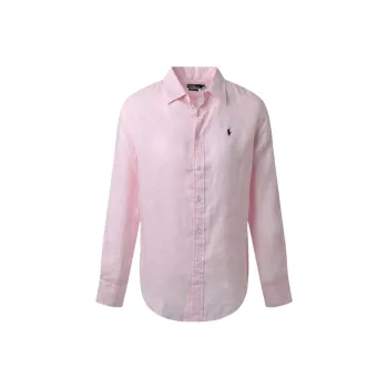 Polo Ralph Lauren Classic Fit Linen Shirt Ht Fuschia