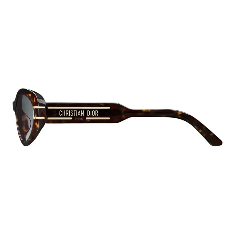 DIOR Acetate Metal Irregular Shape Sunglasses Women's Tortoiseshell-2