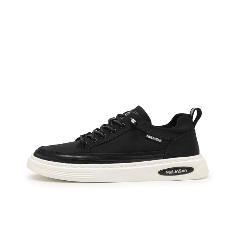 Mulinsen Anti Slip Wear Resistant Low Top Skateboard Shoes Men's-0