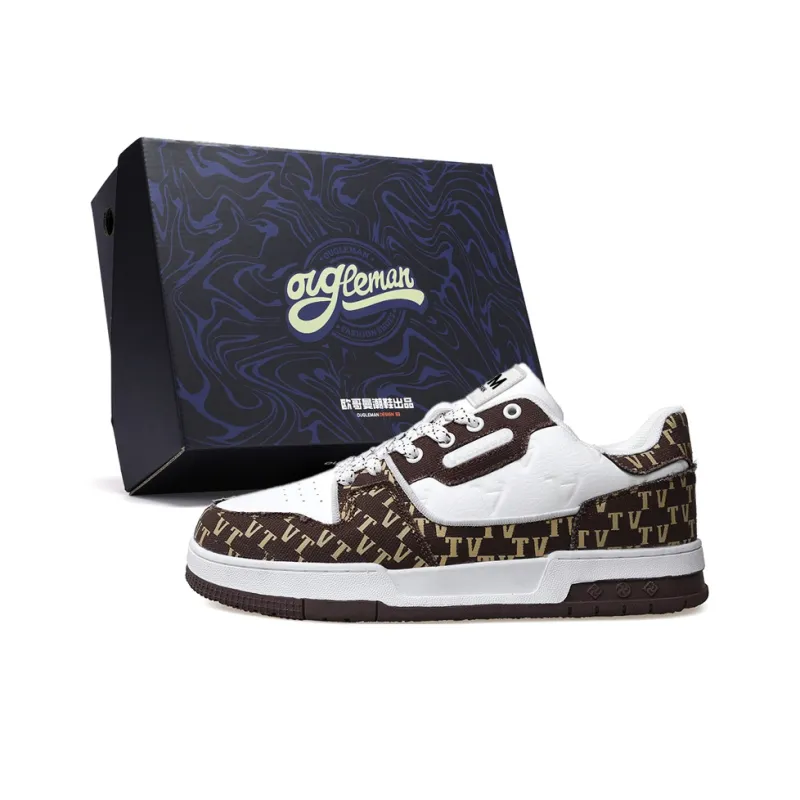 OUGLEMEN Slip Resistant And Abrasion Resistant Coverage Low Top Casual Shoes Unisex Box-10