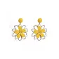 Bright Yellow Silver Needle 1 Pair