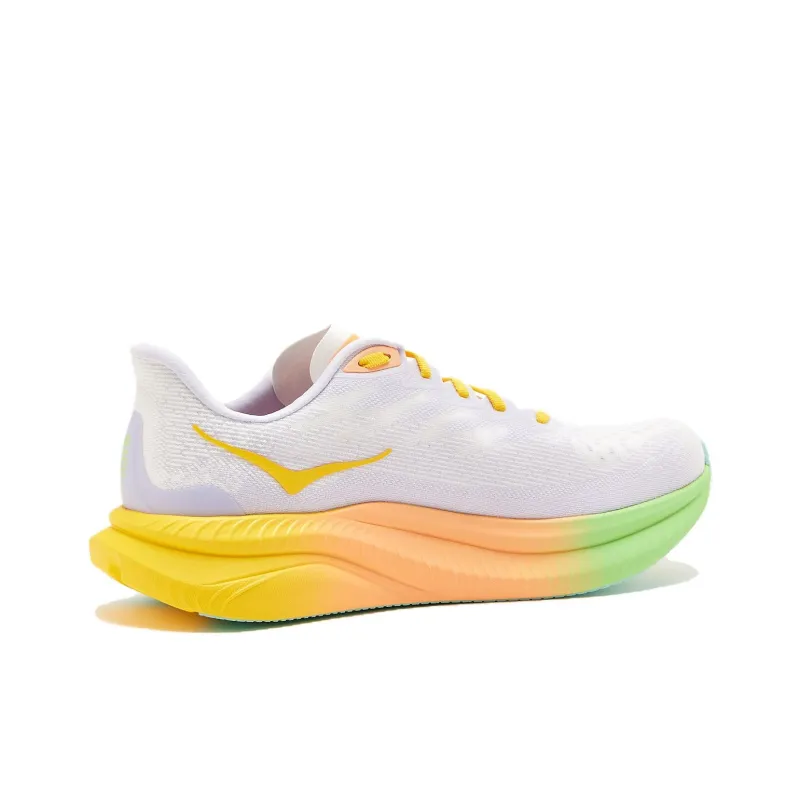 HOKA ONE ONE MACH 6 Anti Slip Wear Resistant Low Top Running Shoes Men's Frost White-2
