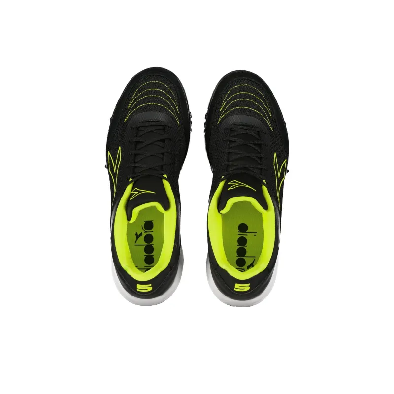 Diadora TF Turf Anti Slip Wear Resistant Soccer Shoes Men's Black-3