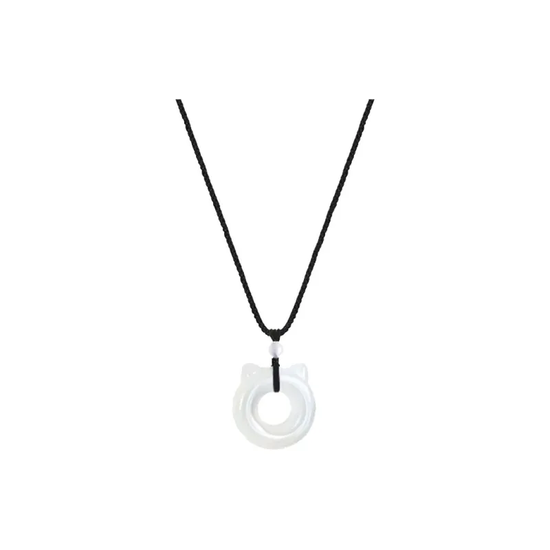 MAX&LOVE White Jade Bodhi Necklaces Unisex-0