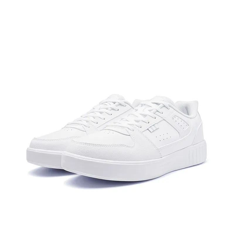 361° Anti Slip Wear Resistant Low Top Skateboard Shoes Men's White Gray-2