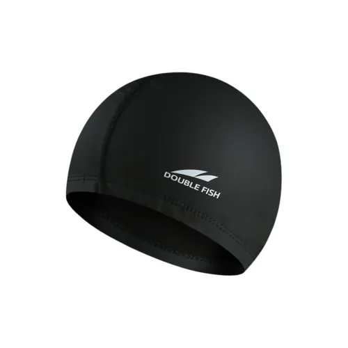 DOUBLEFISH Swimming Caps Pu logo-plaque Swimming Pool Training Unisex One Size