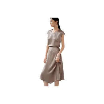 IHIMI Skirt Set Women's Tea Gold Brown