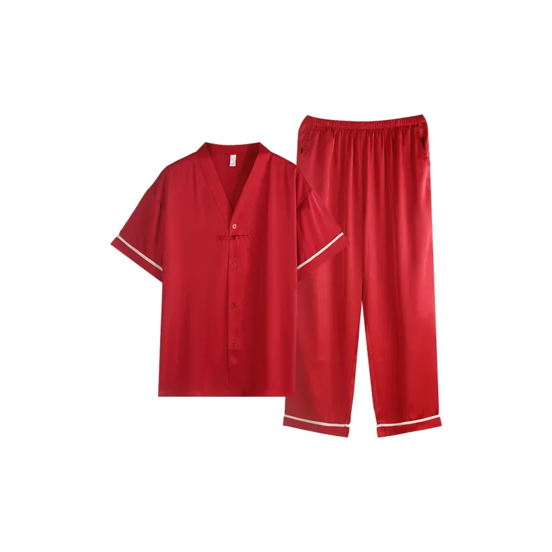 Xuan Liang Pajama Set Men's Gift Box Set Maroon-5