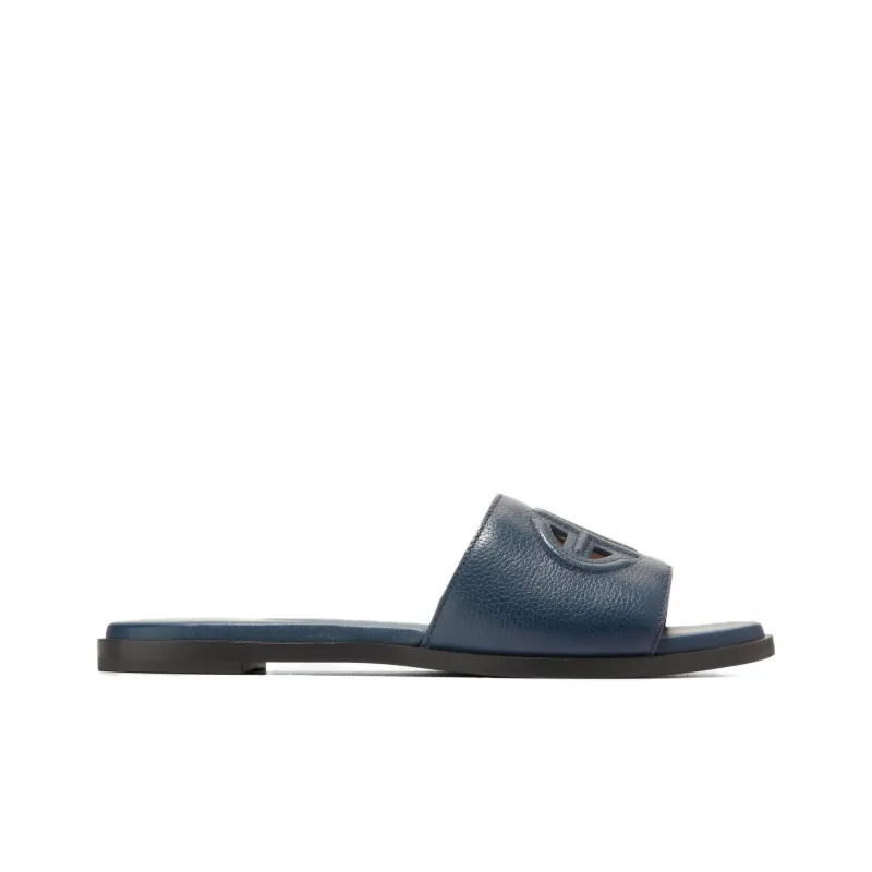 COLE HAAN Rubber Sole Slip Resistant Slide Slippers Women's Navy Blue-1