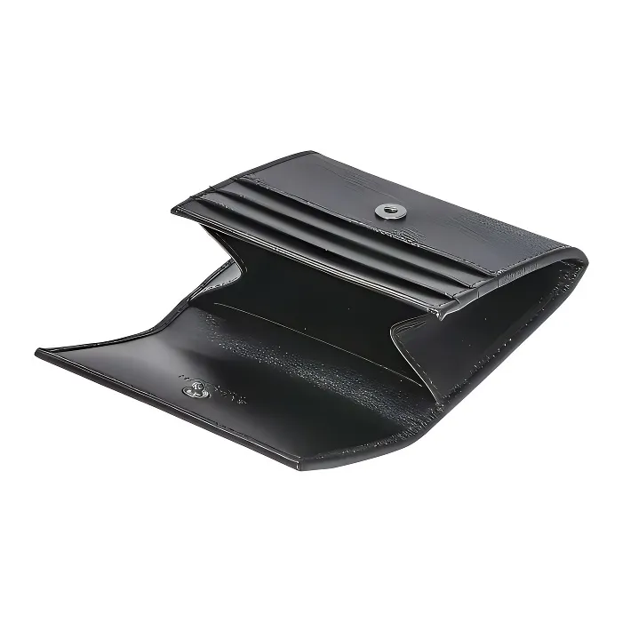 BVLGARI Calfskin Wallet, Card Holder Men's Black-1