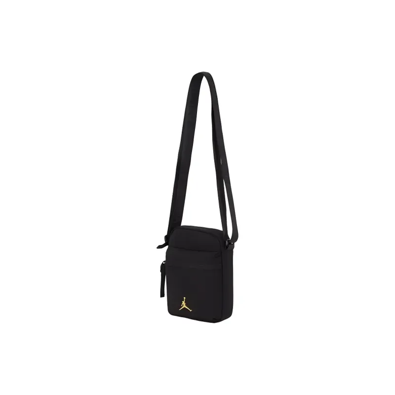 Jordan Fabric Shoulder Bag, Crossbody Bag Unisex Black & Gold-1
