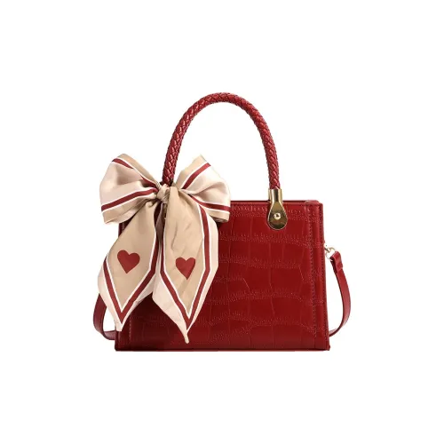 Cwatcun PU One Shoulder Handbag Women's Red/Black