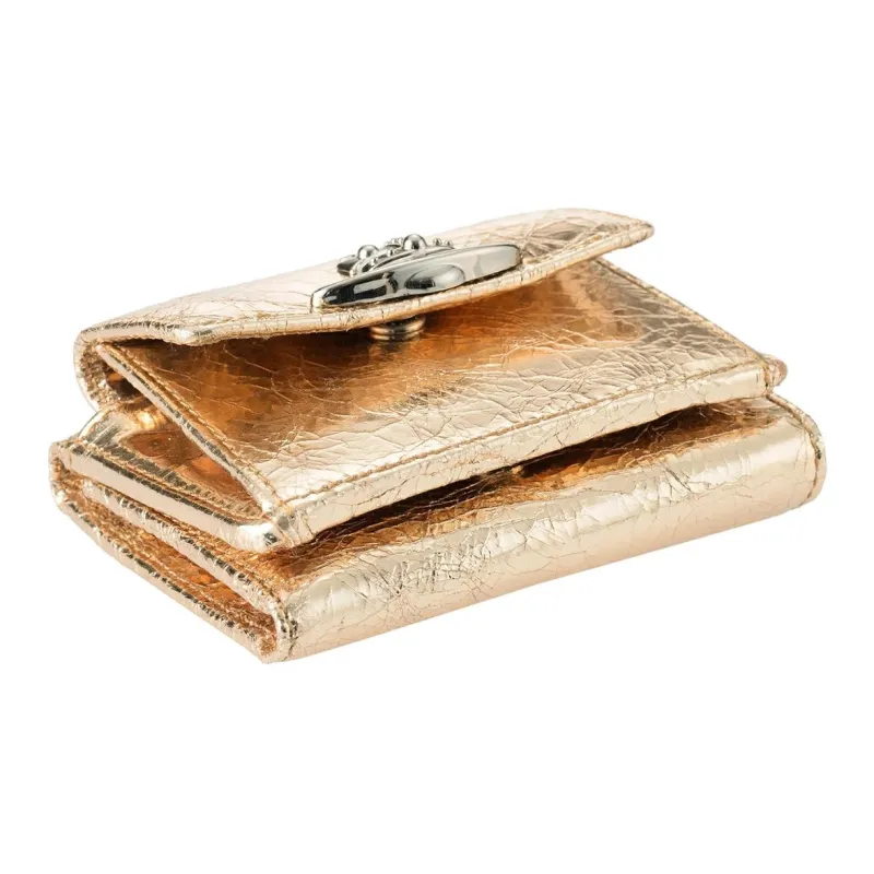 Vivienne Westwood Leather Wallet Unisex Gold-2