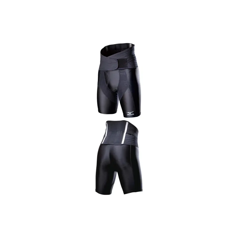 Mizuno Back Support Braces Golf Protective Black Nylon Elastane Men's-2