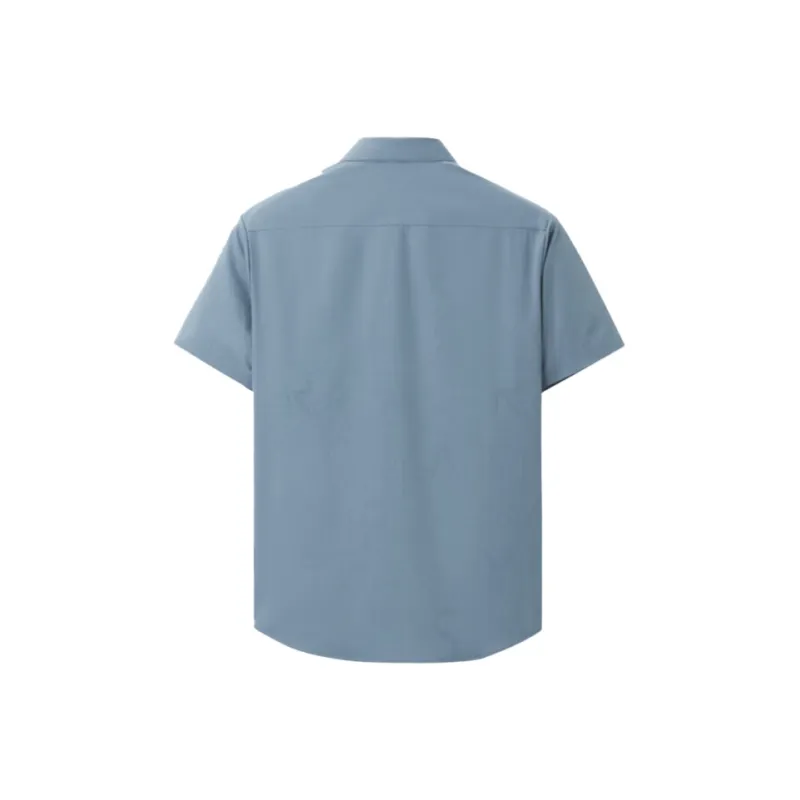 ARTSDON Shirts Men Blue Gray Pattern-1