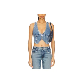 GOOD AMERICAN Tank Top Women's Blue