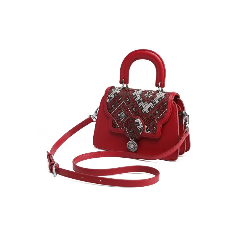MISS GAIL Synthetic Leather Shoulder Bag, Crossbody Bag, Handbag Women's Red/Blue/Brown-1